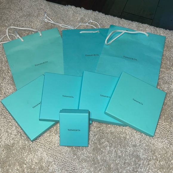 Lot of Tiffany and co boxes and bags Storage & Organization